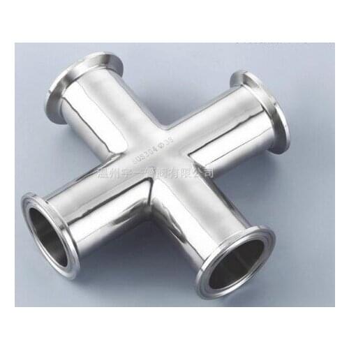 Free shipping 1.5'' 38mm Sanitary Tri Clamp Cross Fitting 304 Stainless Steel