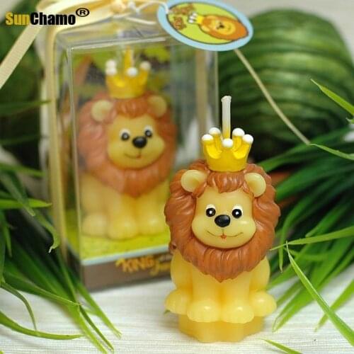 Children Birthday Party Creative Smokeless Cartoon Lion King Small Scented Making Candle Wedding Decoration Souvenir Accessory