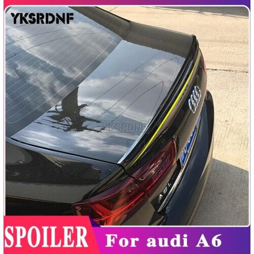 For Audi A6 C7 2012 2013 2014 2015 2016 2017 2018 Rear Trunk Spoiler ABS Material Primer Color Car Tail Wing Decoration For C7