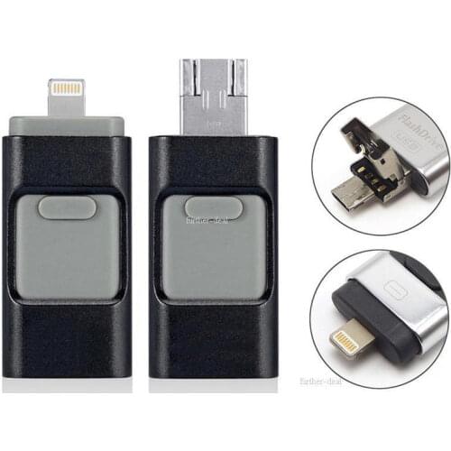 Thumb drive 128GB iphone flash drive memory stick pendrive type-C Micro USB Flash Drive 16GB 32GB 64GB pen drive clef usb3.0