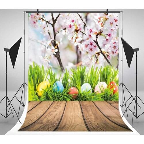 Yeele Photophone For Photo Session Easter Day Backdrop Eggs Wood Planks Baby Flower Spring Photographic Backgrounds Photo Studio