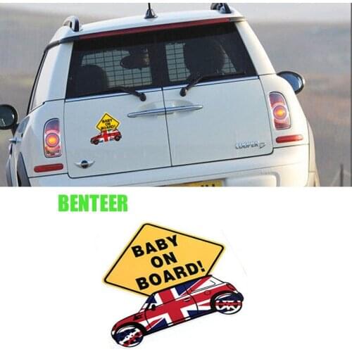 Good quality PVC Mini Cooper S JCW Cabrio Clubman Countryman Coupe Paceman Roadster baby in car car sticker