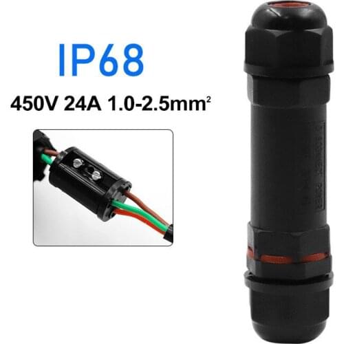 Quality IP68 Waterproof Straight Connector Electrical Wire Cable 3Pin Connector Outdoor Plug Socket for outdoor LED lamps