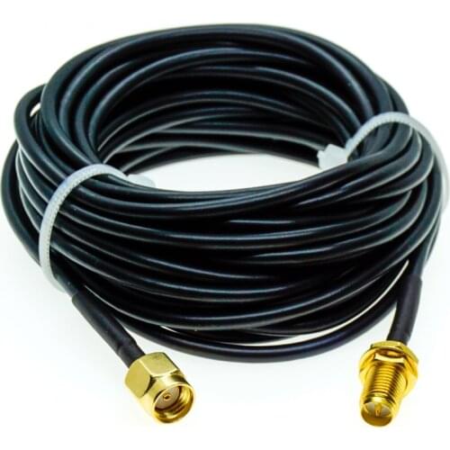 RG174 RP-SMA MALE to RPSMA FEMALE Bulkhead Nut Coax RF Extension Cable Jumper Pigtail
