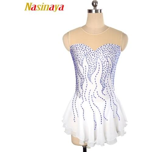 Nasinaya Figure Skating Dress Customized Competition Ice Skating Skirt for Girl Women Kids Patinaje Gymnastics Performance 141
