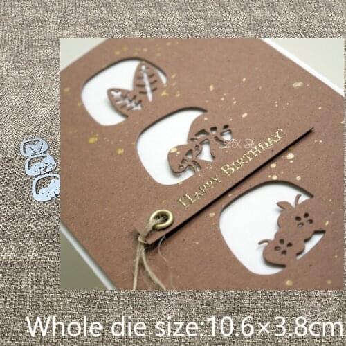 XLDesign Craft Metal Cutting Dies cut dies 3pcs plant square decoration scrapbook Album Paper Card Craft Embossing die cuts