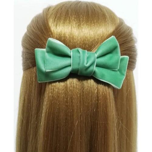 Fashion 5 inch Handmade Velvet Hair Bow for Teens Hair Clip Girls Hair Accessories Elegant Barrettes Hair Clips for Women