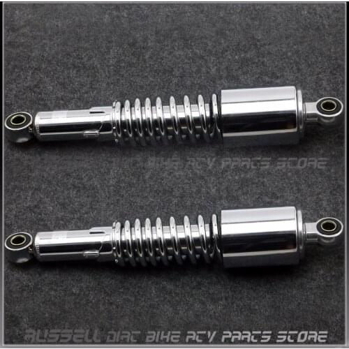 2PCS 325mm Motorcycle Chrome Rear Shocker Absorber Suspension For SUZUKI GN125