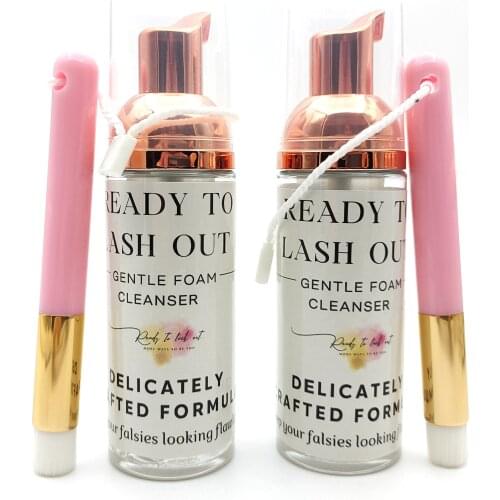 Private Label Lash Shampoo Brushes Kit Lash Shampoo Bottles Eyelash Extension Shampoo Foam