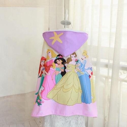 Disney Snow White Belle Princess Cape Shawl Cartoons Kids Children Teen Blanket Toy Story Lilo & Stitch Anime Soft Baby Quilt