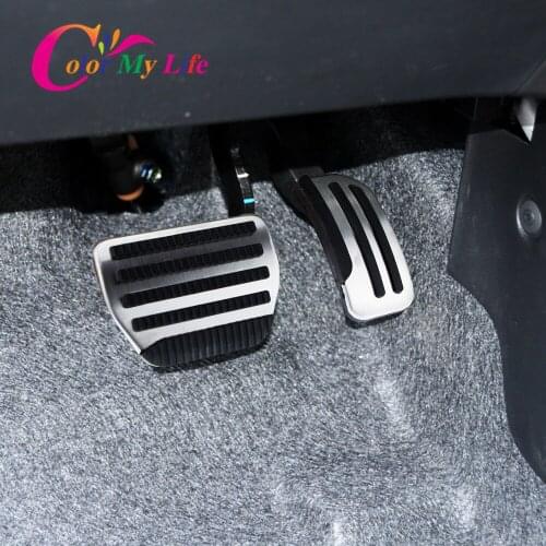 Color My Life Stainless Steel Car Pedal Cover for Nissan Pulsar 2014 2015 AT MT Auto Pedals Pads Protection Covers Parts