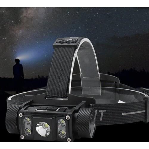 G6 New XML-L2 LED Headlamp 1300lm USB C Rechargeable 21700 Head Torch Light Outdoor Tactical Lantern with Magnet