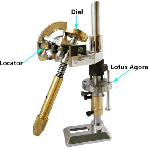 New Gem Grinding Faceted Manipulator Jade Faceting Machine Jewel Angle Milling Tool Height Adjustable + Positioner + Lotus Seat