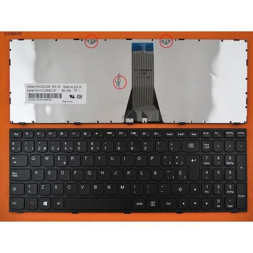 New Spanish QWERTY For LENOVO G50-70 G50-70H G50-70AT G50-30 G50-45 B50-30 B50-70M Z50-75 BLACK FRAME BLACK Laptop Keyboard