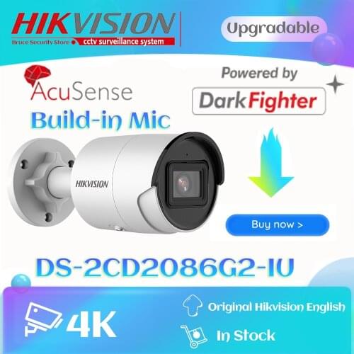 Original International Hikvision Acu Sense DS-2CD2086G2-IU 4K Poe 8MP IP66 Vaste Mini Bullet Netwerk Camera DarkFighter Outdoor