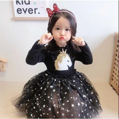 Fall New Arrival Girls Christmas Dress Cartoon Crown Princess Costume Kids Dresses for Girls vestidos