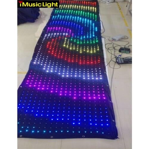 P6 120 cm by 500 cm LED Flexible Display LED Video Cloth PC/DMX Control With SD Card