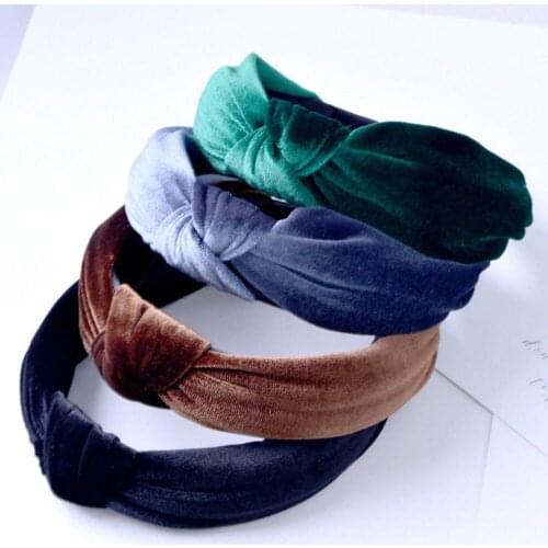 Womail Womens Headband Cross Hair Band Wide Side Velvet Solid Color Exotic Hairband M300108