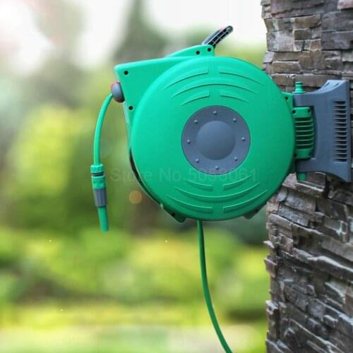 Gardening wall-mounted hose car 20 meters automatic retractable hose reel car wash water gun garden watering water truck