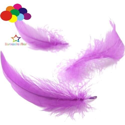 Diy 100 Pcs/Lot Plum Goose Feather 4-7cm 1-2 Inch Stage Props Dream Catcher Carnival Headress Mask Crafts Decoration