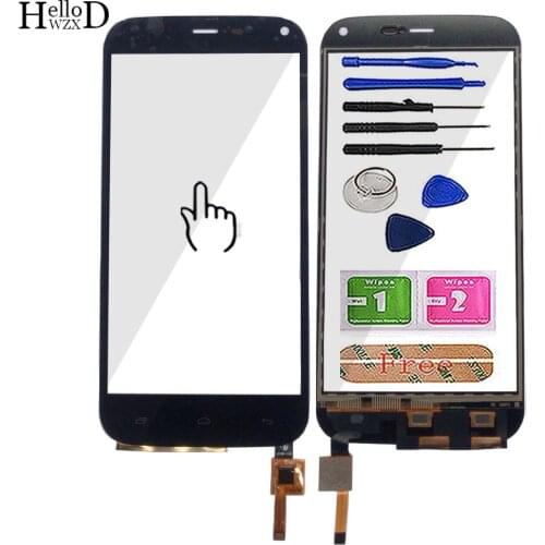 Touch Screen Glass For Fly IQ458 Touch Screen Digitzer Panel Front Glass Lens Sensor TouchScreen Tools 3M Glue Wipes