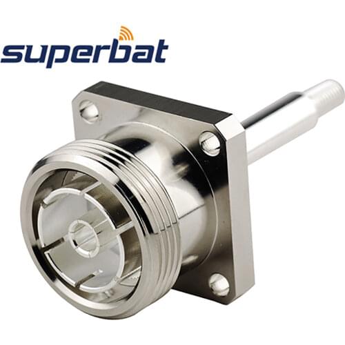 Superbat 10pcs 7/16 Din Jack Panel Mount with Long Extended pin for RG402,.141 Semi Rigid Cable