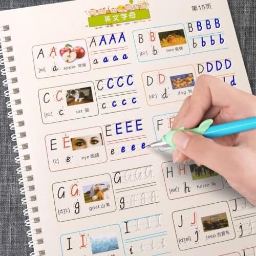 Copybook Writing For Beginner Infant Arabic Numerals English Copybook Stationery Children Exercises Calligraphy Practice Book