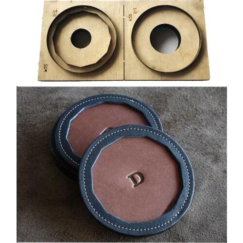 Japan Steel Blade Wooden Die Coaster Leather Craft Punch Hand Tool Cut Knife Mould Sewing Accessories 110x90mm