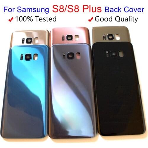 Back Battery Cover For Samsung Galaxy S8 G950 SM-G950F G950FD For Samsung S8 Plus S8+ G955 SM-G955F G955FD Back Rear Glass Case