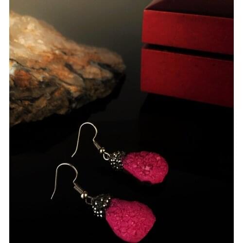 Dr Stone Natural Stone Women 'S Quartz Stone Silver Plated Earrings Z121AR430 373144624