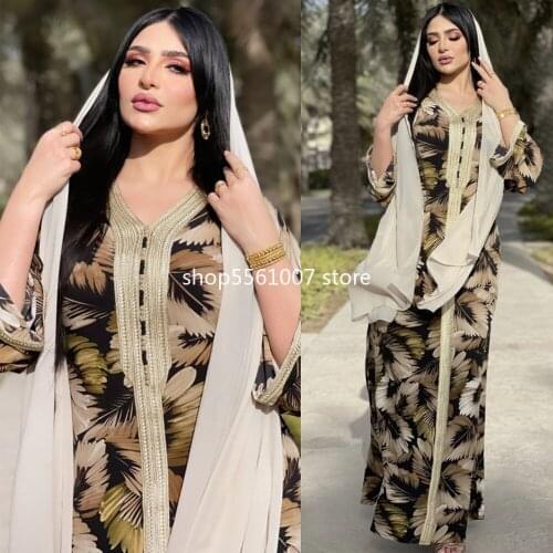 Ramadan Abaya Dubai Women Long Muslim Dress Arabic Turkey Caftan Girls Marocain Modest Clothing Full Sleeve Kimono Evening Gowns