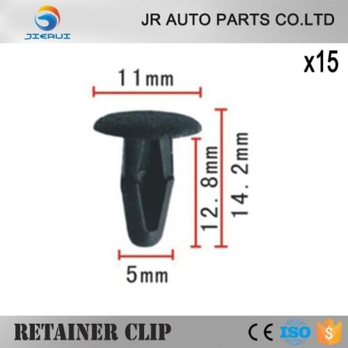 15pcs Nylon Fastener Rivet Retainer Clip For Honda 66435-648-0000