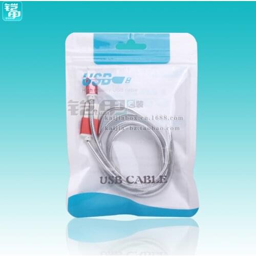 200 pcs Wholesale Colorful empty plastic packaging bag for USB cable for iPhone Apple for Samsung Note 2 3 4 5