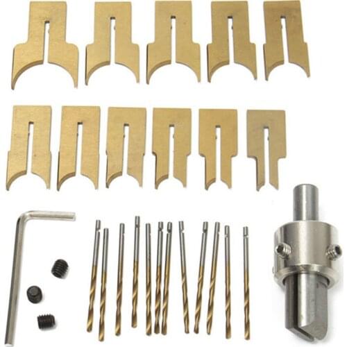 24Pcs Metal Ball Knife Woodworking Tools Wooden Beads Drill Rotary Bead Molding 6-25Mm