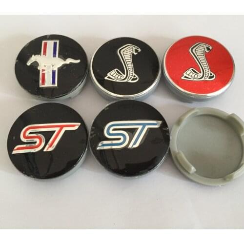 4pcs 54mm ST Mustang Cobra Shelby Car Wheel Center Cover Hub Cap Badge Emblem for Fiesta Focus Fusion Mondeo Escap