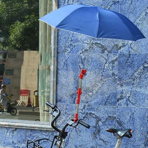 Bike Accessories Portable Adjustable Any Angle Bicycle Wheelchair Stroller Chair Umbrella Holder Connector Stand Supporter