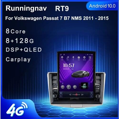 9.7" Android 10.1 For Volkswagen Passat 7 B7 NMS 2011 - 2015 Tesla Type Car Radio Multimedia Video Player Navigation GPS RDS