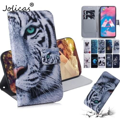 Cover For Samsung Galaxy J3 2016 Emerge J5 Prime ON 5 J7 Pro 2017 Note 9 J7 Perx PU Leather Tiger Case Phone Coque Capa Fundas