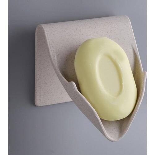 Kitchen soap box drain wall hanging non perforated soap box toilet bathroom shelf