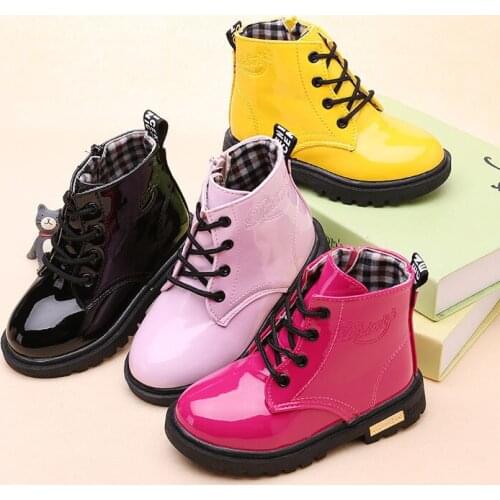 Childrens shoes girls' boots autumn/winter 2021 new Martin boots ankle boots children snow boots warm boys' single shoes boots