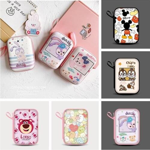 Disney Mickey Mouse StellaLou Duffy Airpods Earphone Storage Bag Key Coin Bank Card Bag Children Wallet Jewelry Lipstick Bag