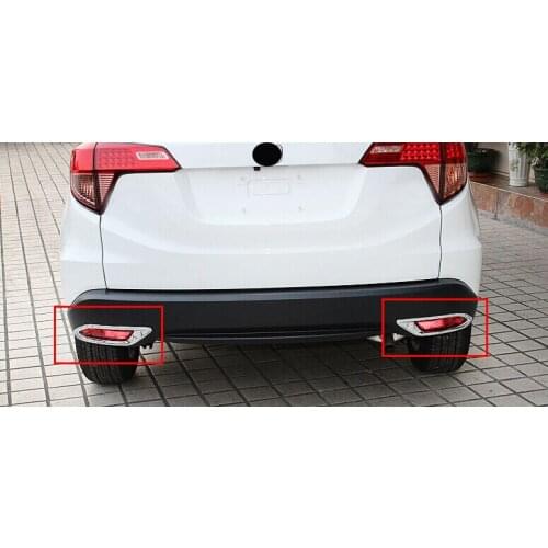 For Honda vezel accessories ABS chrome design fog lamp cover trim for Honda vezel / HRV 2014-2016 molding car-styling part 2pcs