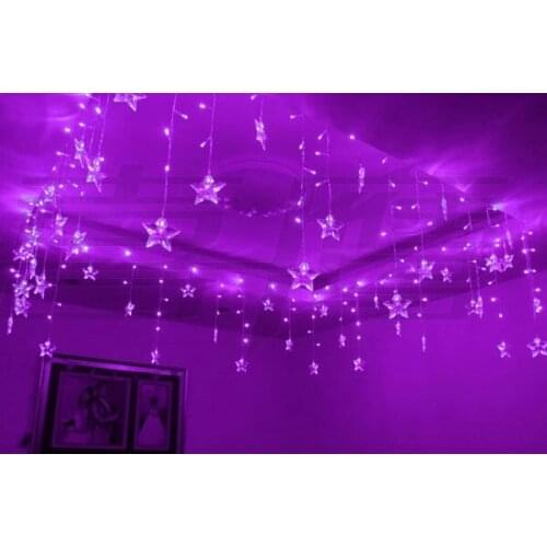 Multi-color 4M 100 LED Icicle Star String Curtain Light Garland For Christmas Wedding Party Decoration Chandelier 110V/220V