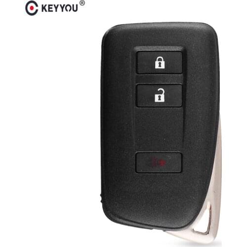KEYYOU For Lexus IS/ES/GS/NX/RX Replacement 2 Buttons Car Remote Key Fob Case Shell With Blank Smart Key