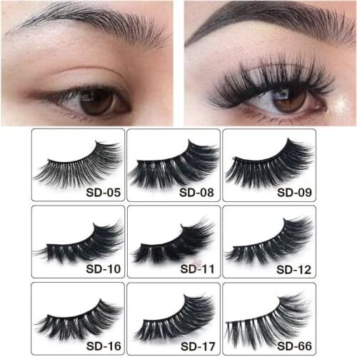 2Piece=1Pair False Eyelashes Long-Lasting High Quality 3D Mink Fur Handmade Soft Beauty Cosmetics Expand Thick Natural Makeup