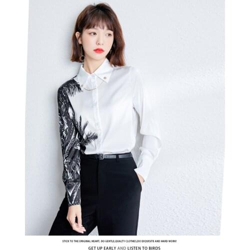 2021 spring new printed shirt lesbian womens long-sleeved shirt