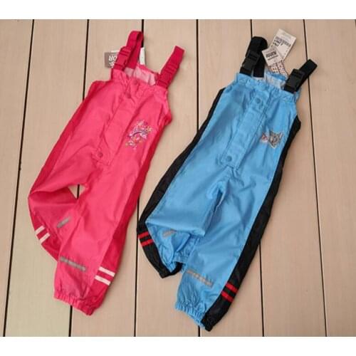 New Spring Autumn Overall,Kids Boy windproof Overall,Baby Boy Girl beach Overall,boy girls Waterproof Rain Pants for kids 1-6T