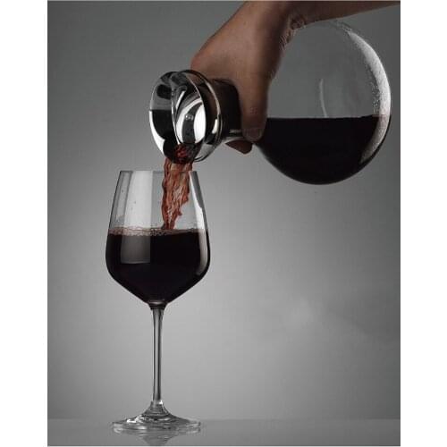 Glass Red wine bottle kettle Heat-resistant transparent decanter Built-in stainless steel Household beverages tableware supplies