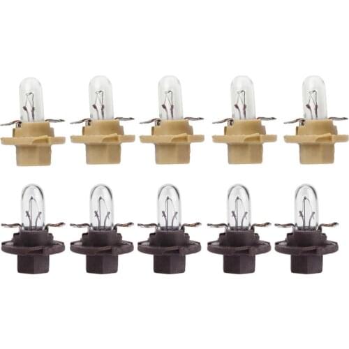 5pcs T5 LED 12V Car Auto Interior Instrument Light Bulbs Dashboard Lamps Air Conditioning Button Indicator Dashboard Light