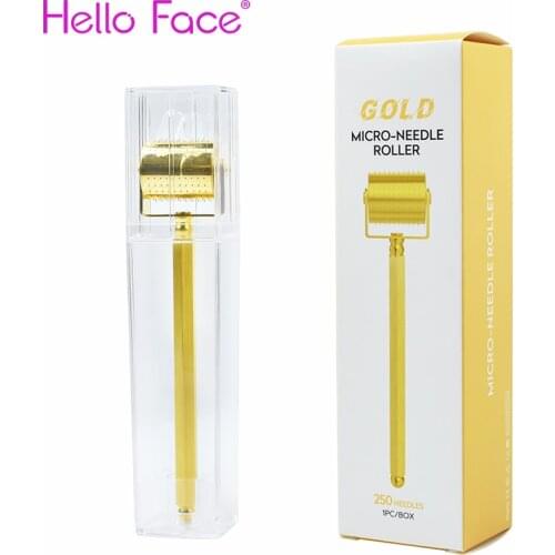 Derma roller Titanium DRS 250 micro needle roller For Hair Growth Face Roller plated by GOLD